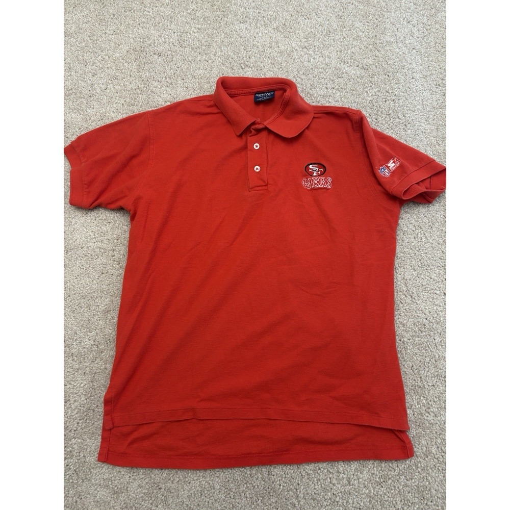 VTG 90s Youth Starter NFL San Francisco 49ers Red Polo USA Size Large